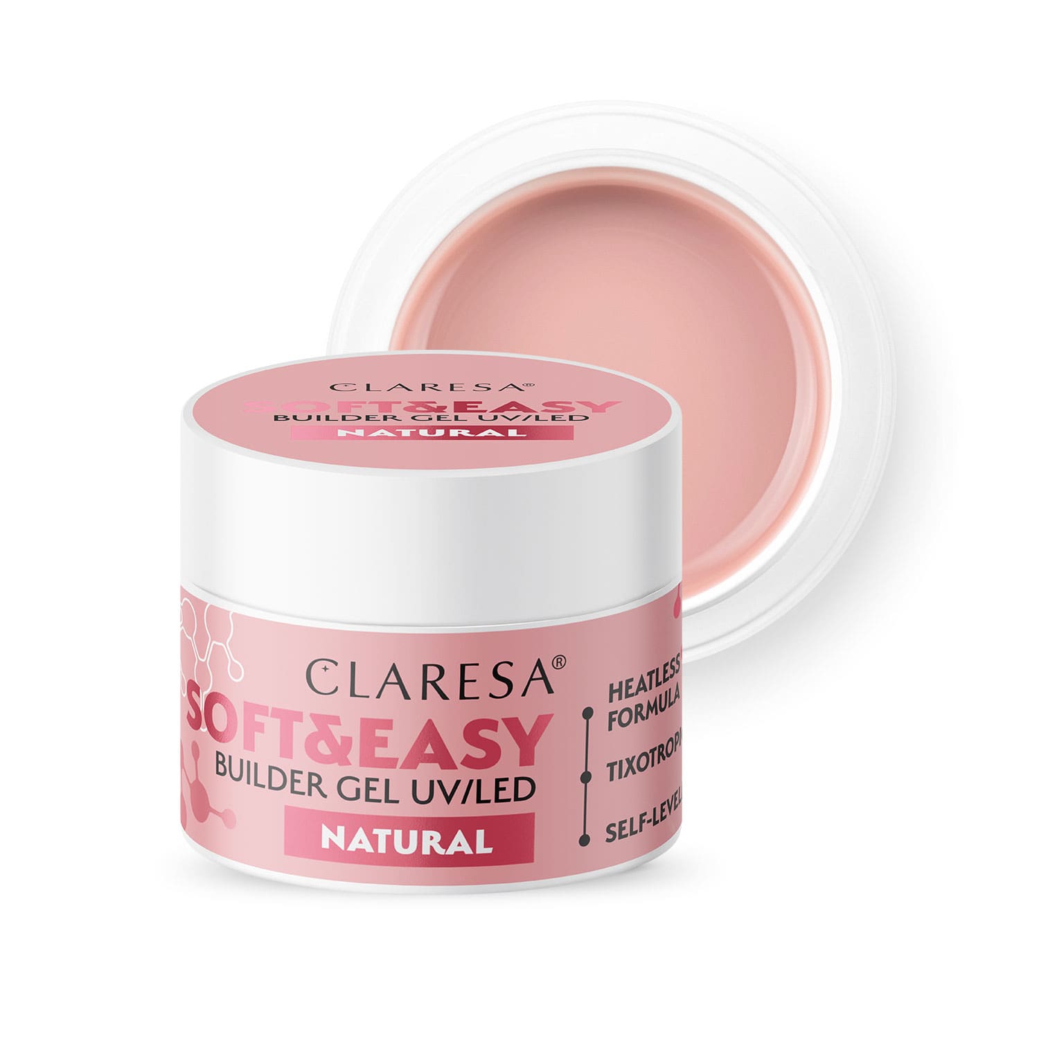 CLARESA SOFT&EASY stavebný gél NATURAL - 90g