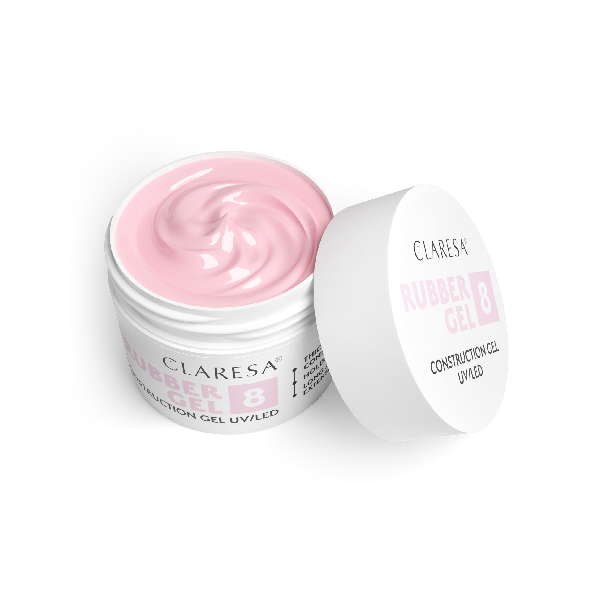 CLARESA RUBBER GEL stavebný gél č.8 - 45g