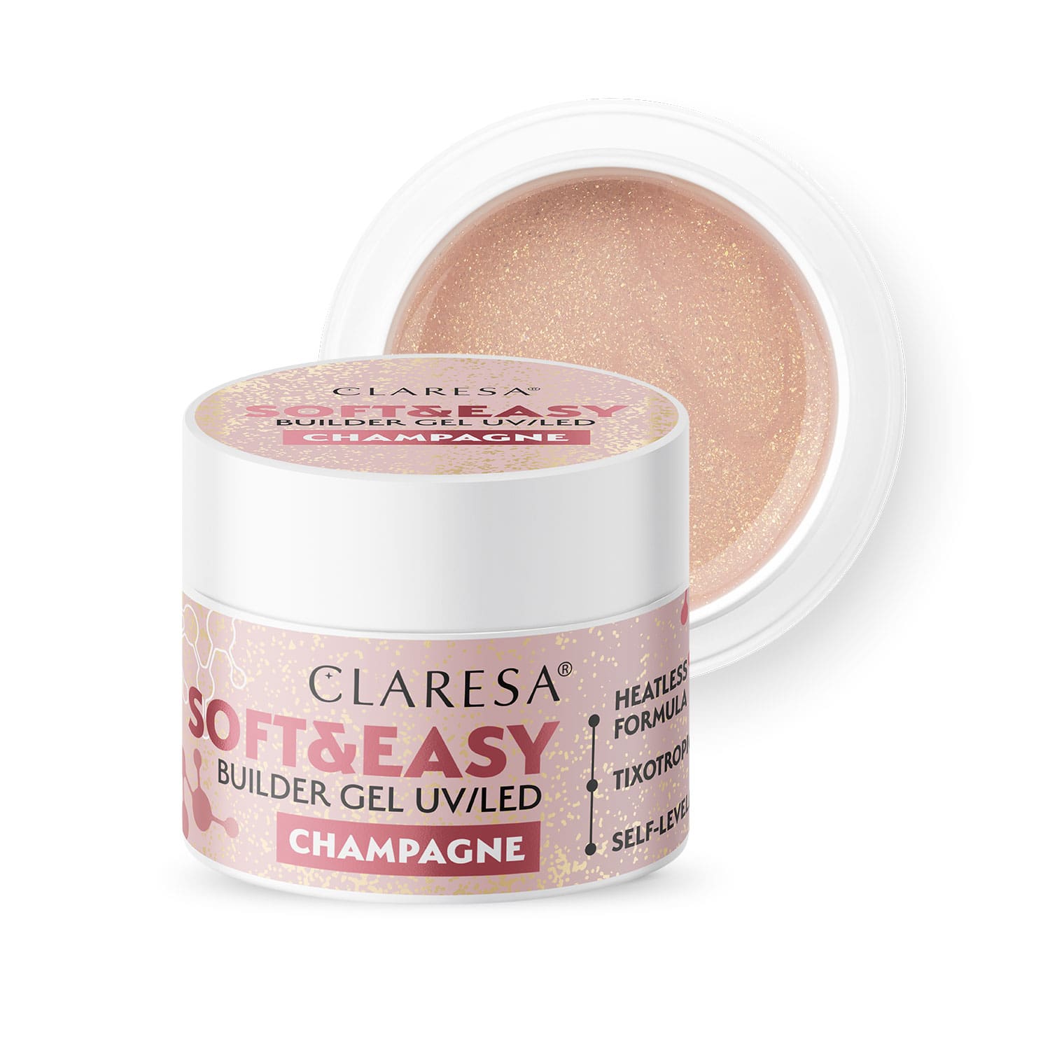 CLARESA SOFT&EASY stavebný gél CHAMPAGNE - 90g