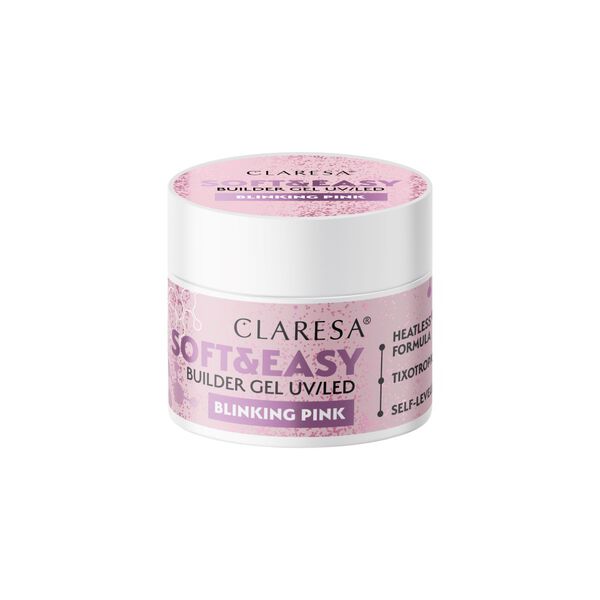 CLARESA SOFT&EASY stavebný gél BLINKING PINK - 45g